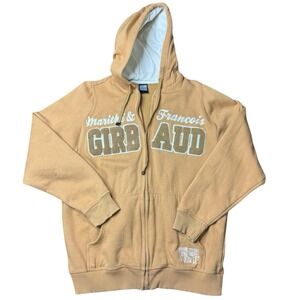 Marithe Francois Girbaud Mens L‎ Orange Zip Up Hoodie Girbaud Logo Athletic